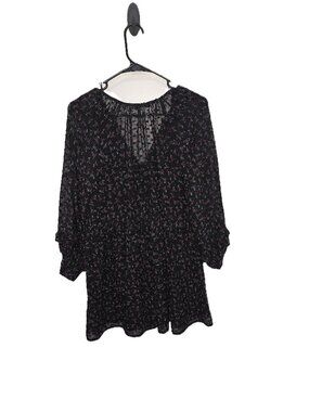 Zara Basic Black Floral Dress Size XS